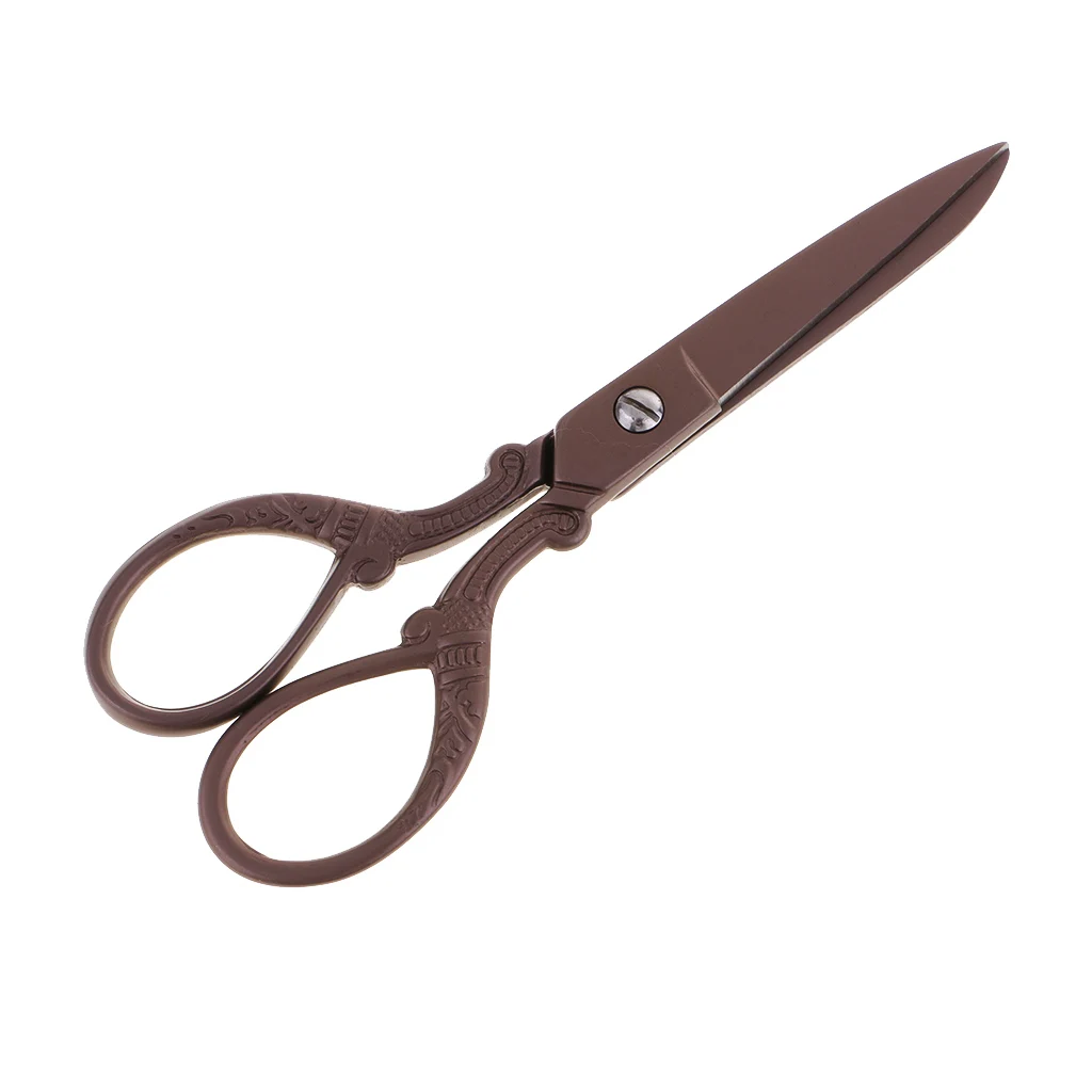 Handicraft Stainless Steel Vintage Sewing Scissors Embroidery Fabric Dressmaking Shears for DIY Crafts Cut Tools