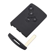 4 Botões da Chave Do Carro Caso Capa Para RENAULT Laguna Koleos Reequipamento Smart Card Remoto Caso Chave de Cartão Inteligente Com Insert Chave Pequena lâmina