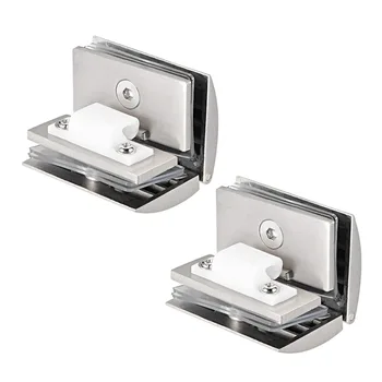 

Uxcell 2pcs Zinc Alloy Cupboard Showcase Cabinet Door Hinge Glass Clamp Clips Adjustable Clamp Hardware for 5mm-8mm 8-10mm Glass