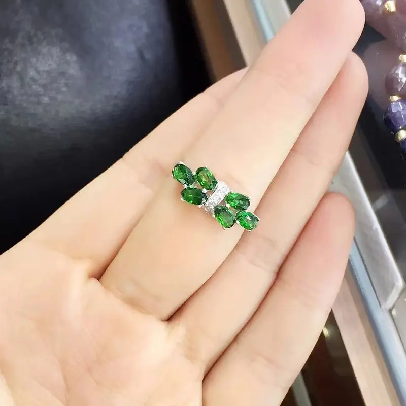 

2017 Qi Xuan_Fashion Jewelry_Tourmaline Stone Bowknot Woman Rings_S925 Solid Sliver Fashion Rings_Manufacturer Directly Sales