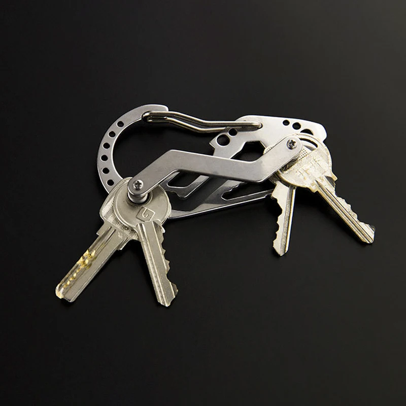 

Multifunctional Outdoor Keychain Metal Carabiner Screwdriver Wrench Carabiner Keyring Mini Portable EDC Tool