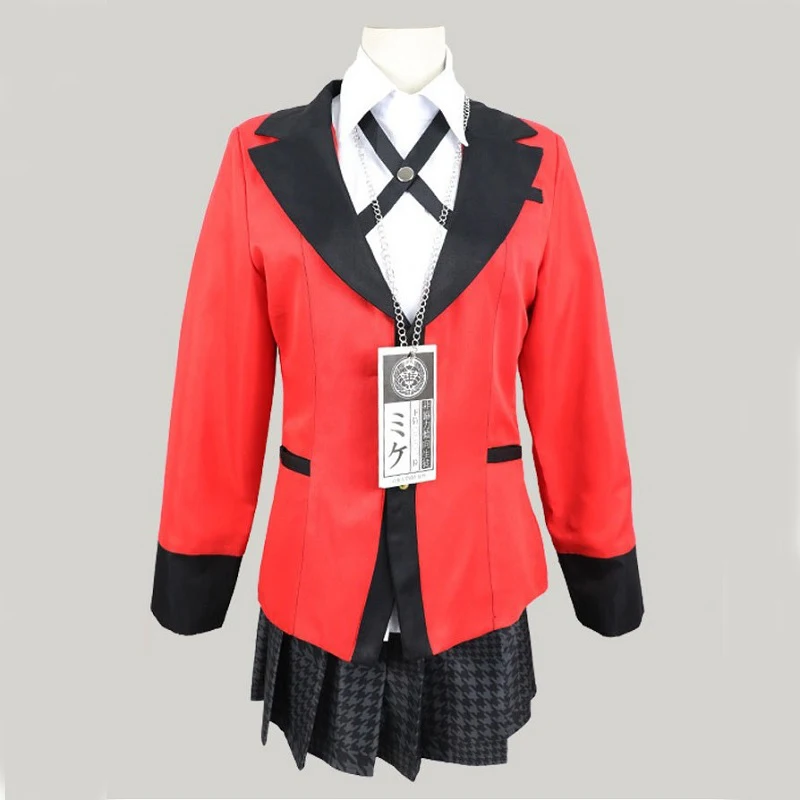 Аниме Kakegurui Yumeko Jabami косплей костюм японская школьная форма Хэллоуин карнавальные