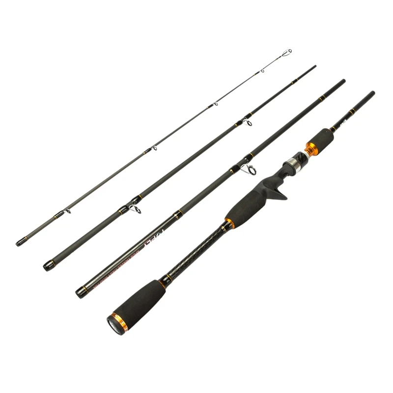 

ABLD-TOPLY 2.1m 100% Carbon Fiber Rod Spinning Fishing Rods Casting Travel Rod 4 Sections Fast Action Fishing Lure Rod