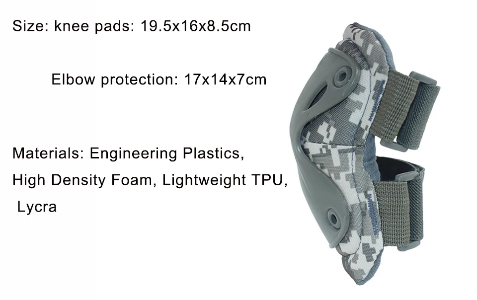 4 шт тактический Пейнтбол аксессуары защита на колено колодки и налокотники Набор для Открытый Восхождение катание тренировочные