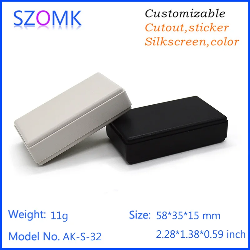 

1 pc, plastic enclosure electronics equipment case instrument outlet box 58*35*15mm plastic housing electronic diy enclosure