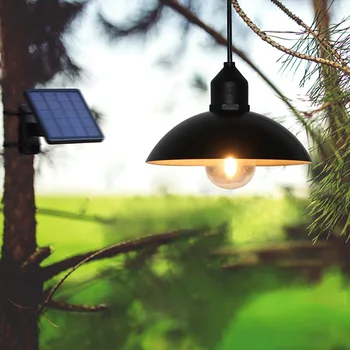 

Garden Solar Light Retro Bulb Lampshade Solar Powered Pendant Lighting Cord Solar Garden Hanging Light Outdoor Cafe Decoration