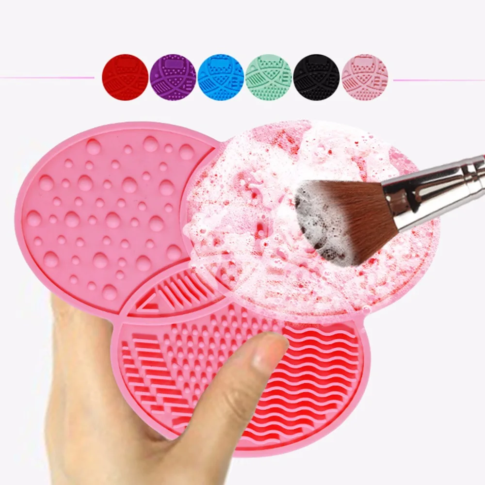 Makeup Brush Cleaner Mat Silicone Scrubber Board gently clean the