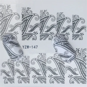 

New Black Flower Lace/Fruit / Ice Cream Designs Nail Art Water Decals Transfer Nail Stickers Decoration Elegance Manicure Tool