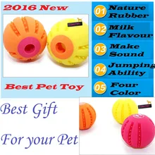 2016Big Pet Dog Toy Feeding Food Ball TrainingToy For Pet Dog Dispenser Squeaky Giggle Safety Training Chew