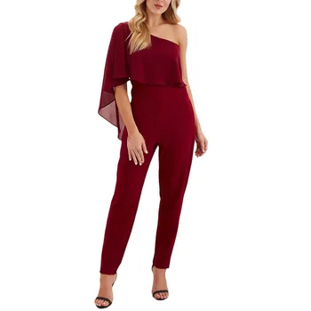 

Summer Women Jumpsuit Pocket Off Shoulder Short Sleeve Rompers Jumpsuit Long Playsuit Romper Women 2019 7.15