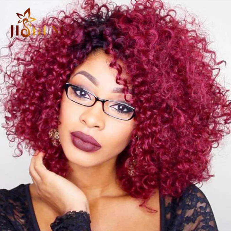 Beauty Style 99j Curly Weave Black To Red Two Tone Brazilian Curly Virgin Hair 3pcs Ombre Burgundy Brazilian Kinky Curly Hair Hair Straightener Short Hair Hair Comphair Extensions Remy Hair Aliexpress