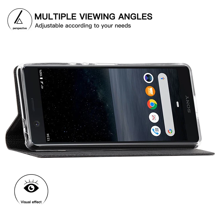 Для sony Xperia Ace роскошный противоударный чехол откидной бумажник для телефона из натуральной кожи защитный чехол для sony Xperia Ace