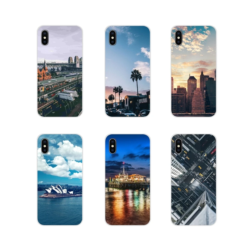 Городская Улица вид городской пейзаж закат для samsung Galaxy S3 S4 S5 Mini S6 S7 Edge S8 S9 S10 Lite Plus