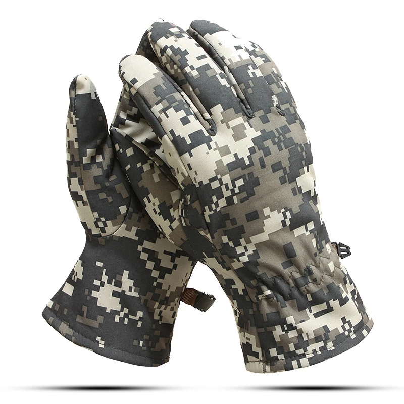 

Tactical Camouflage Gloves Winter Fleece Military Cycling Windproof Cotton Motocross Outdoor Sport Gloves