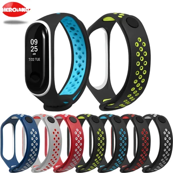 

High Quality 2018 Hot Sale Relogio Masculino Replacement Ventilate Sport Soft Wrist Strap Wristband For Xiaomi Mi Band 3 Gift
