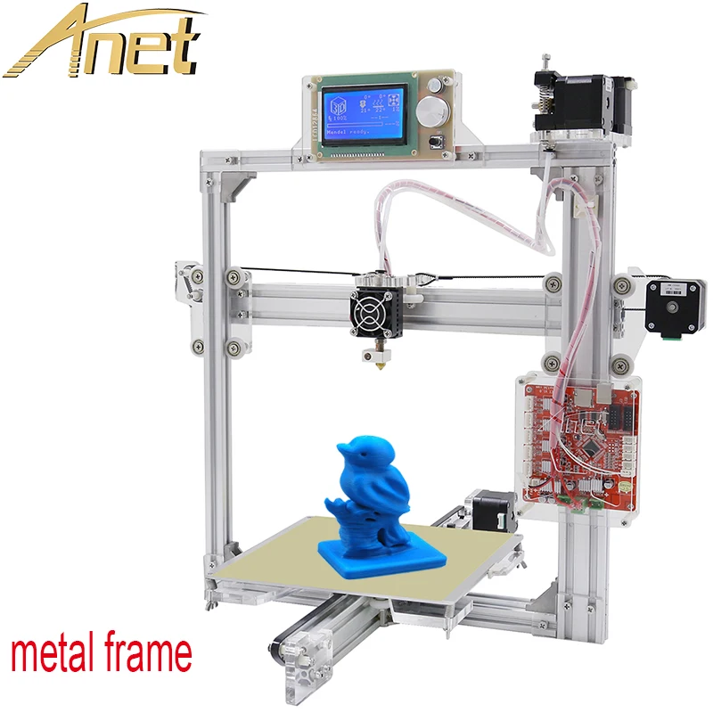 Auto leveling Optional,Full Metal Frame Anet A2 3D Printer Kit DIY Easy Assemble With Free Filaments 8GB SD card LCD