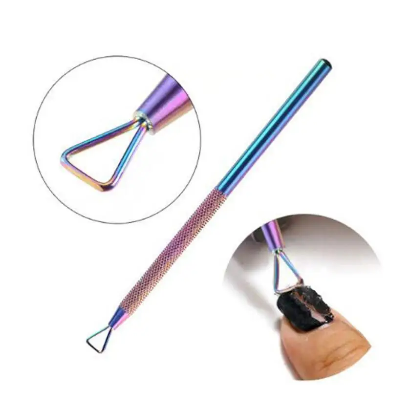 Cashback Price for  Stainless Steel Triangular Cuticle Scraper Gel Nail Polish Nail Art cuticle pusher remover Manicure