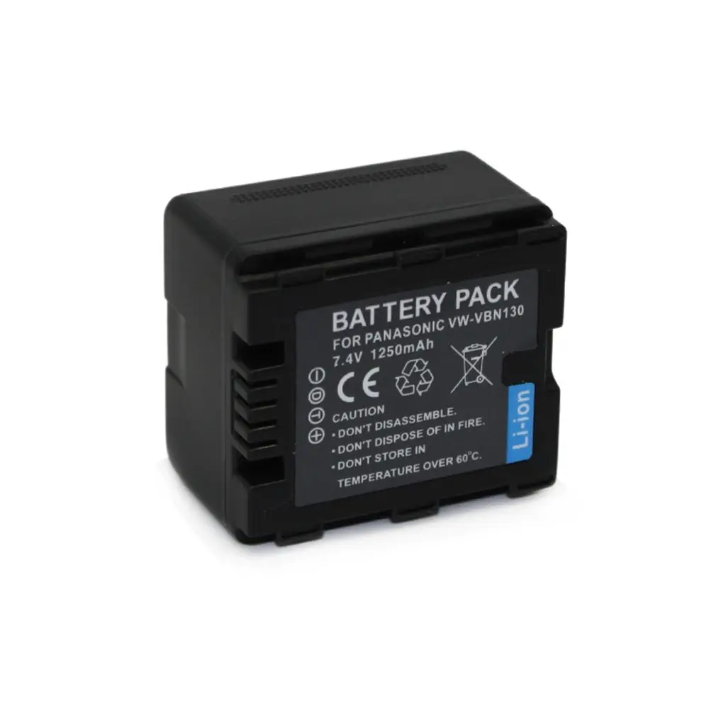 

WHCYonline 1250mAh VW-VBN130 Camera Battery For Panasonic VW-VBN130 VW VBN130 VW-VBN390 VW VBN390 X920M TM900 SD800 HS900 SD900