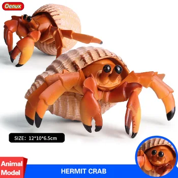 

Oenux Sea Life Animals Hermit Crab Soldier Crab Model Simulation Ocean Life Crab PVC Action Figures Educational Toy For Kid Gift