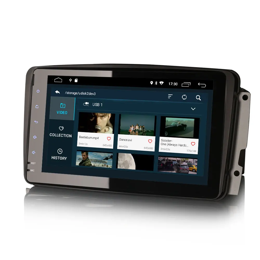 Excellent 8" Android 9.0 OS Car Multimedia Navigation GPS Radio for Mercedes-Benz CLK C209 W209 1998-2004.5 & Viano/Vito W639 2004-2006 1