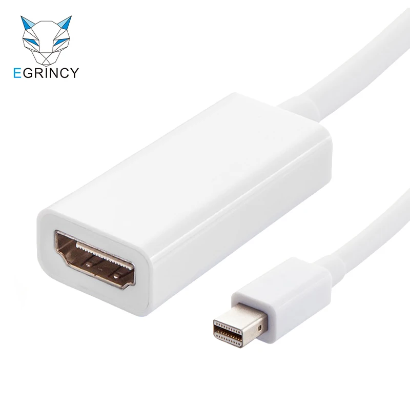 EGRINCY مصغرة DisplayPort إلى HDMI كابل محول ذكر إلى أنثى ميني DP ثاندربولت محول للماك بوك ماك ميني آي ماك العارض