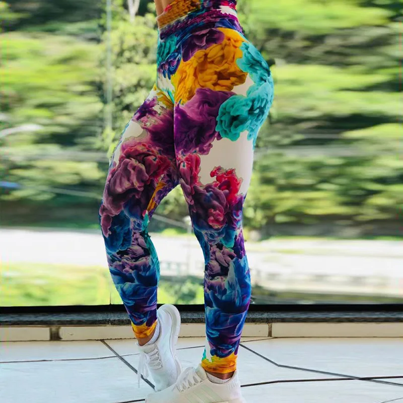 

2019New Arrival Women Dreamweb Printed Leggings Water Sweat Girl Fitness Booty Leggins