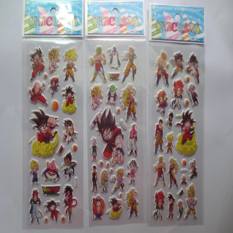 10 листов Dragon Ball Гоку игрушка пузырь Стикеры s японский мультфильм Супер Saiya герой игрушки рождественские подарки для детей игрушки стены