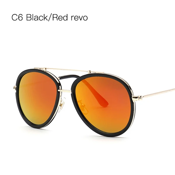 C6 Black Red revo F045 двойной большой кадр детские солнцезащитные очки в металлической оправе мальчик и девочка стаканы детские оптом oculos feminino - Цвет линз: C6 Black Red revo