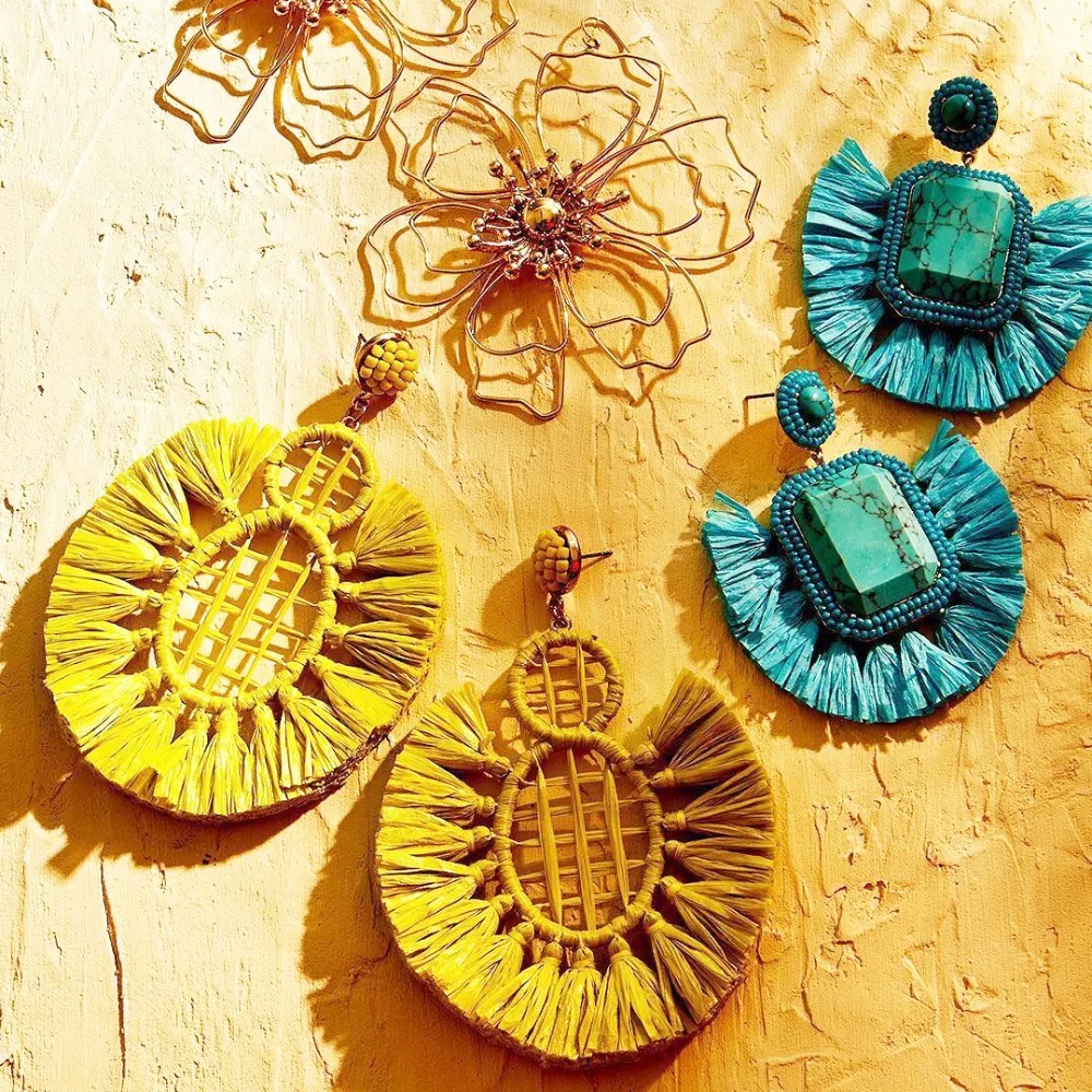 

Best Lady BA Fashion Tassel Earrings for Women Jewelry Wedding Bohemian Fringed Drop Earrings Beaded Dangle Pendant Gift Bijoux