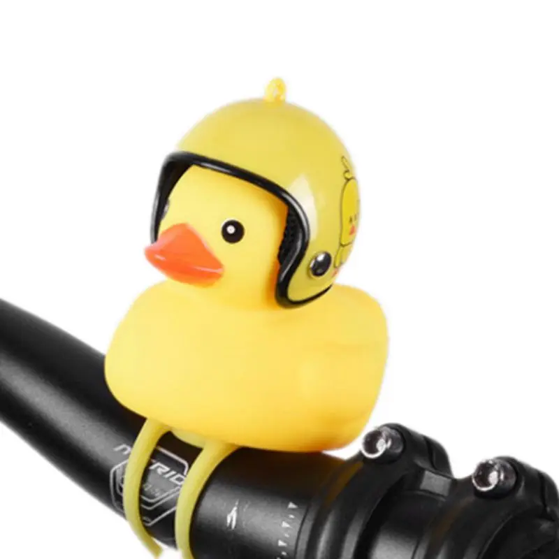 Discount Hot Bicycle Light Bicycle Duck Bell Motorcycle Little Yellow Duck Wearing Helmet Children With Hard Hat Horn Light 4