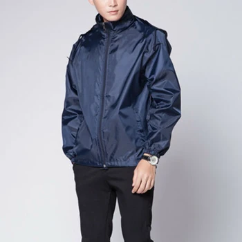 

KLV Men Waterproof Windproof Jacket Casual Sports Full Sleeve Hooded Coat Male Outdoor Trip Hiking Fishing Windproof Coat Tops