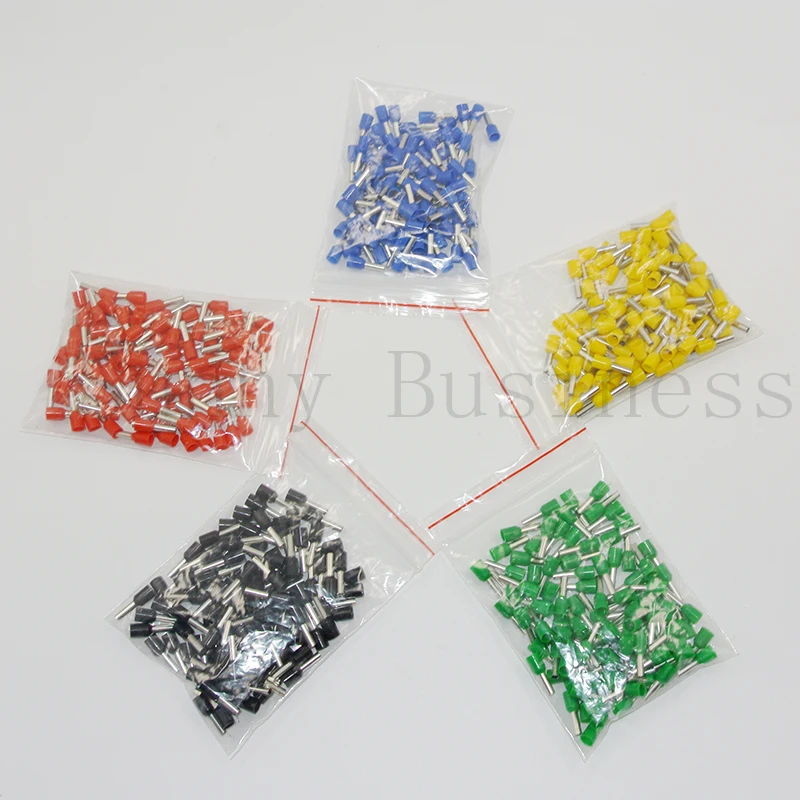 

100pcs/Lot E2508 14 AWG 2.5mm2 Insulated Cord End Terminal Wire Ferrules