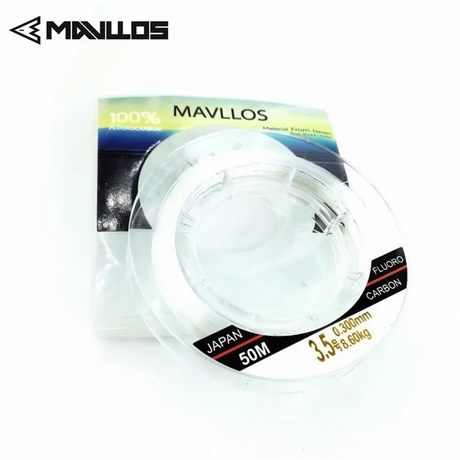 Mavllos однонитевая фторуглеродная рыболовная леска тяговая сила 9 18 фунтов #1 0 5 #2 #3