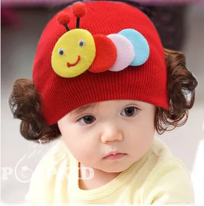 baby cap with hair