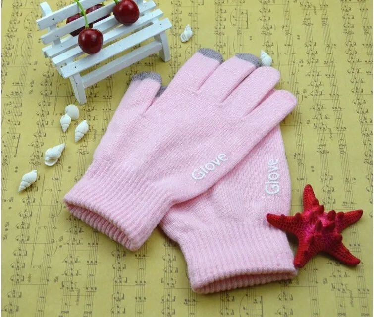 pink+ black Unisex Gloves Colorful Mobile Phone Touched Gloves Men Women Winter Mittens Black Warm Smartphone Driving Glove