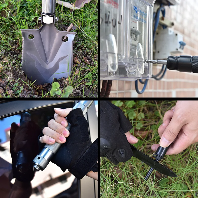 New Multi-function Shovel Outdoor Camping Engineer Shovel Car Folding Portable Equipment Garden Tools with a Free Bag