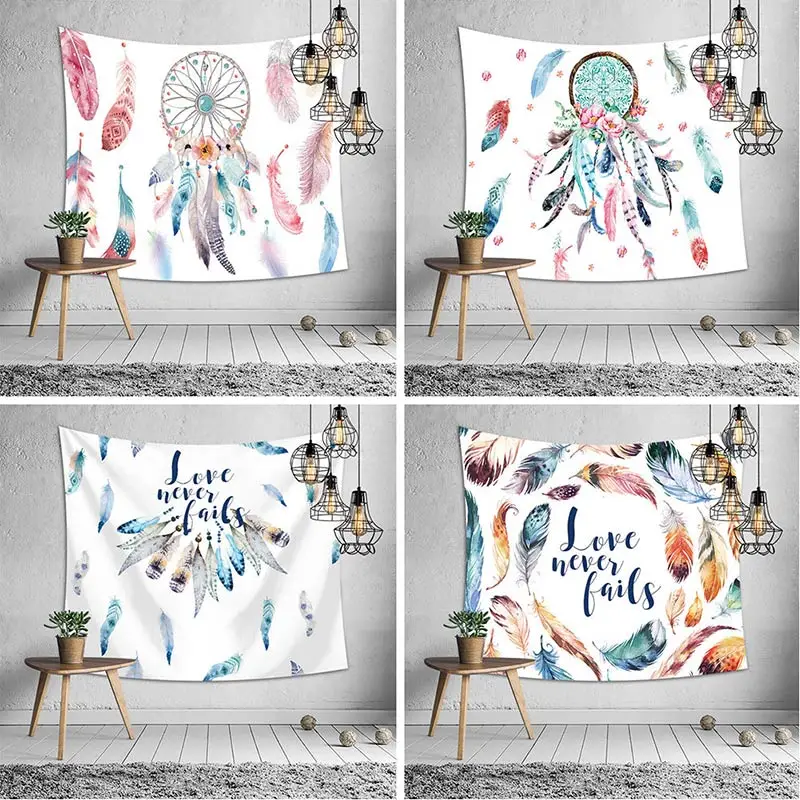 

Dreamcatcher Tapestry with Your Own Image Polyester Home Decor Wall Hanging Art Paintings Beach Towel For Living Bedroom