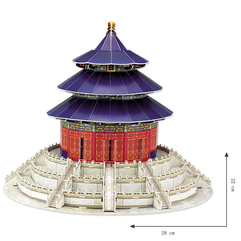 

The world famous Building Ancient Chinese Architecture Temple of Heaven 3D Building Puzzle DIY Creative Blocks For Children Gift
