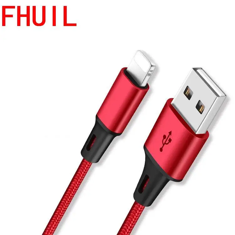 

Aluminum Alloy and Nylon knitting pattern Cable For iPhone 7 8 6 6s X XS MAX XR Fast Charging data transmission Phone Cables