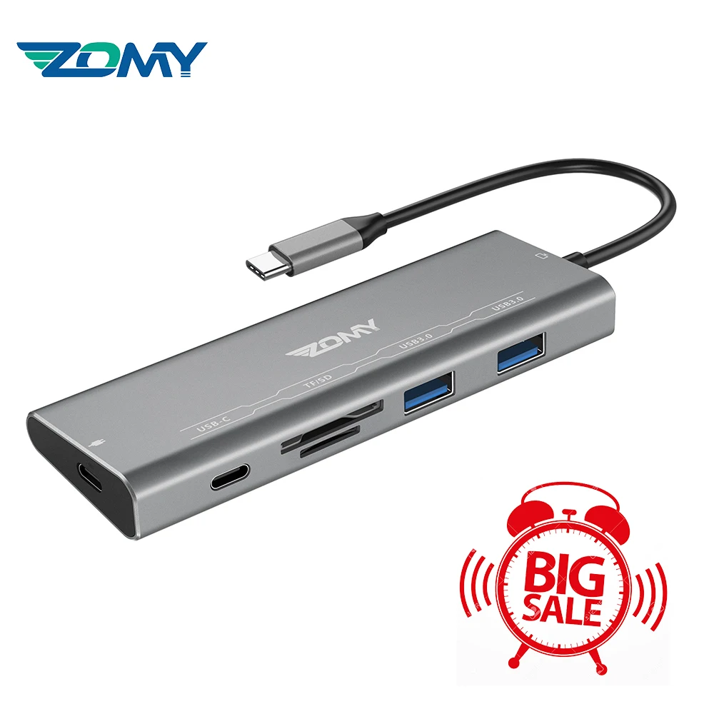 

Zomy aluminum portable hdd docking station Type-C to TF SD Card Adapter usb usb-c USB 3.1 hub ssd Splitter for MacBook Laptop PC