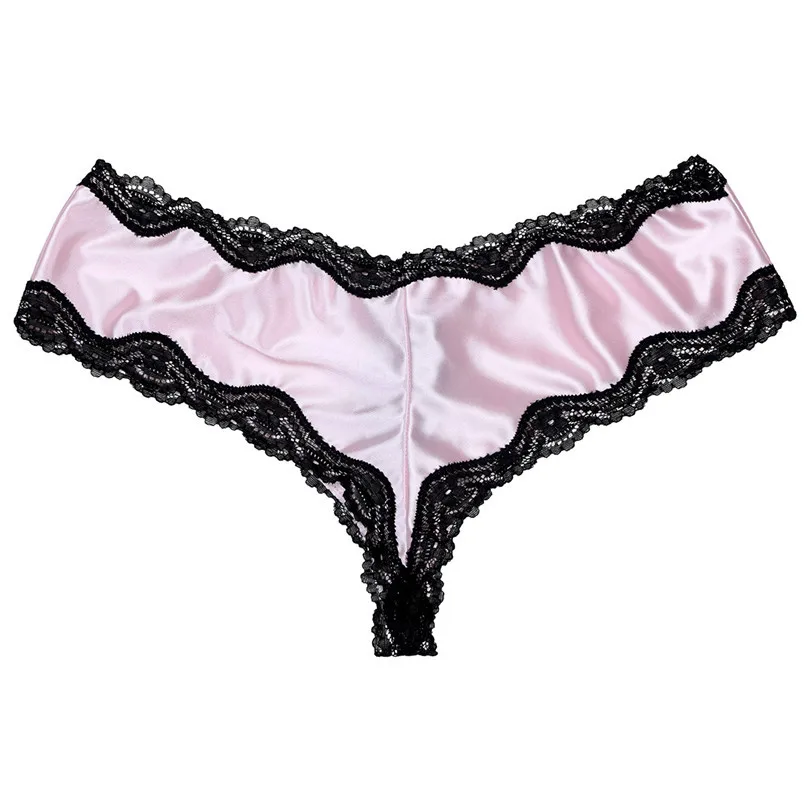 iEFiEL Hot Sexy Mens Lingerie Lacework Underwear Sissy Thong Enhance Bulge Pouch Bikini Briefs Pants Men's Underwear Man Panties