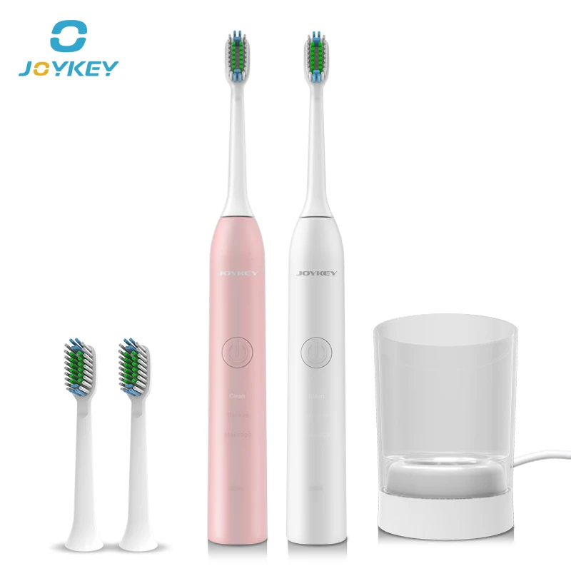 

Sonic Electric Toothbrush Adult Timer USB Charge Rechargeable Tooth brush 3 modes waterproof IPX7 3pcs Replacement Heads JOYKEY