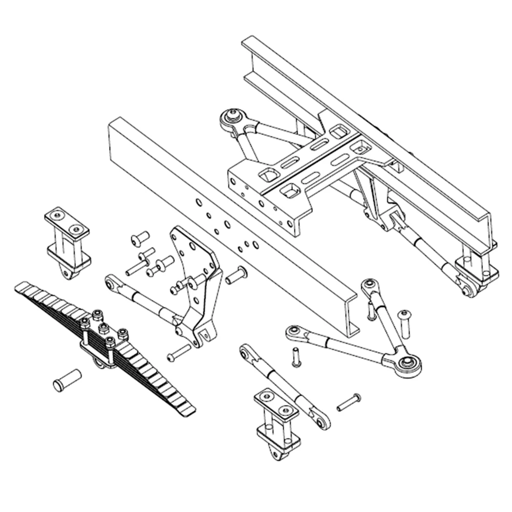 1 комплект металлическая задняя подвеска для TAMIYA 1/14 RC грузовик оси аксессуары DIY радиоуправляемая модель машины запчасти
