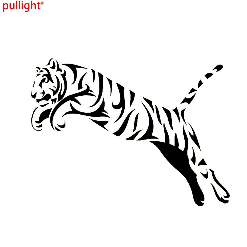 

25.4*18.6CM Mighty Jumping Tiger Vinyl Creative Car Styling Truck And Car Stickers Decal