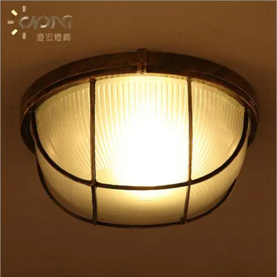 

American Country LED ceiling Lamps For Living Room Iron Wrount Corridor Aisle Vintage Ceiling Light Fixtures Plafonnier