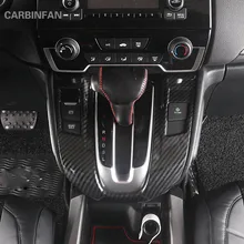 Сдвиг углеродного волокна Шестерни Панель крышка автомобиля отделкой Стикеры 1 шт. Тюнинг автомобилей подкладке аксессуары для Honda CR-V CRV 5th C909