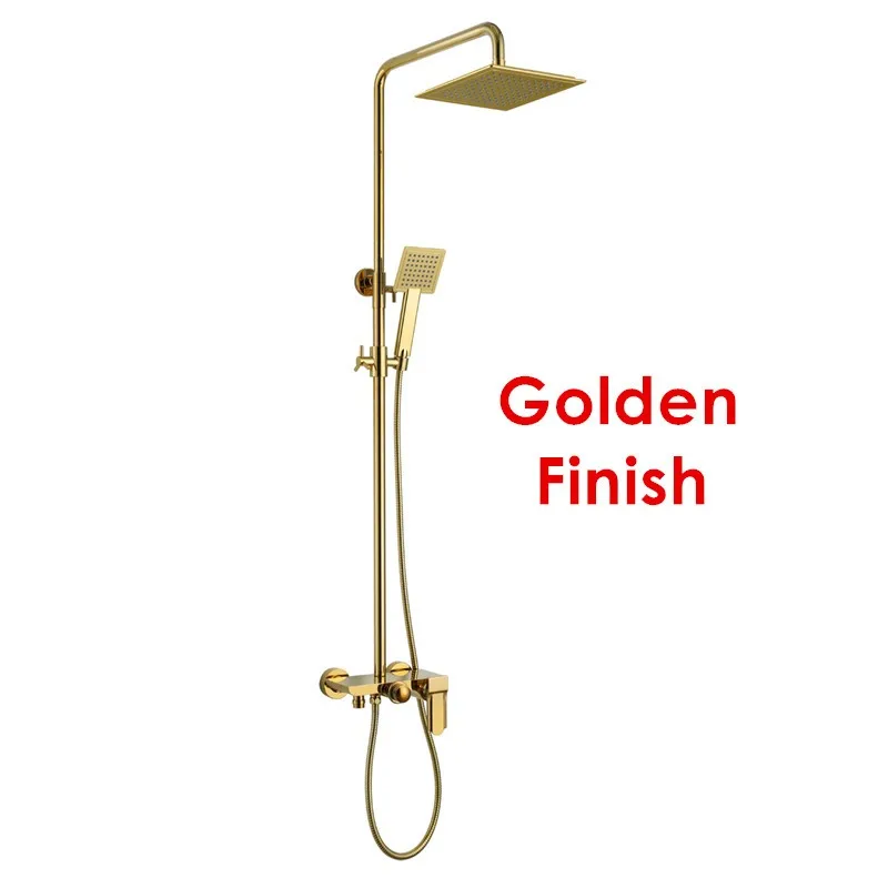 luxury golden bathroom shower set