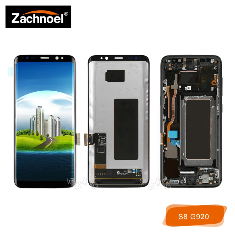 

Replacemnt Screen for Samsung Galaxy S8 G950F G950U G950 LCD Display with Touch Screen Digitizer with Frame Assembly