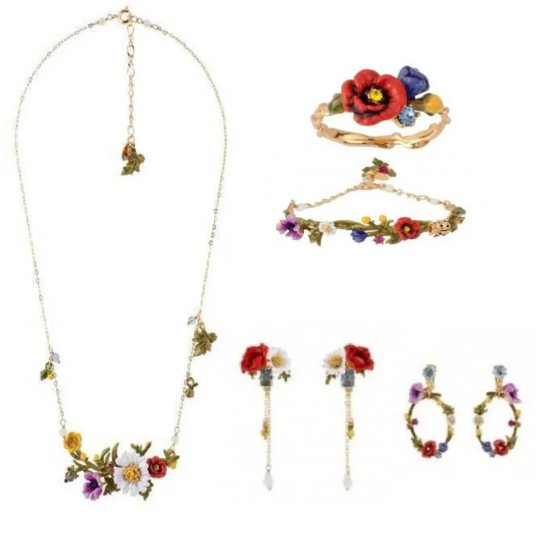 

CSxjd daisy flower tassel drop earring gift of the elegant woman earrings