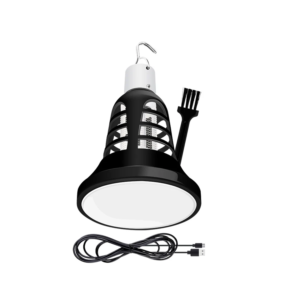 1 шт. 2 в 1 светодиодный лампы противомоскитная лампа USB светодиодный роста растений от Насекомых ловушка лампы E27 110 V мухобойка светодиодный внутренняя фитолампа - Цвет: Outdoor USB black